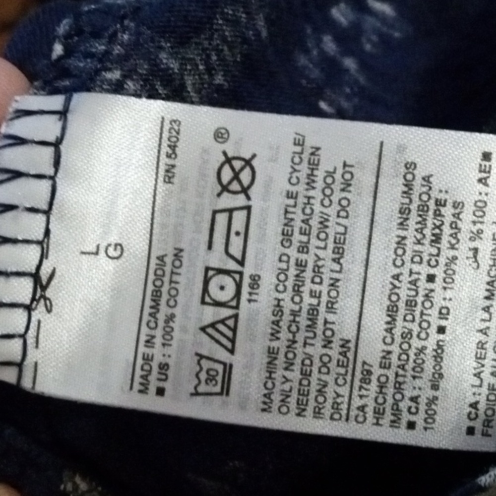 Old Navy Navy White Relaxed T-Shirt L - Picture 4 of 4